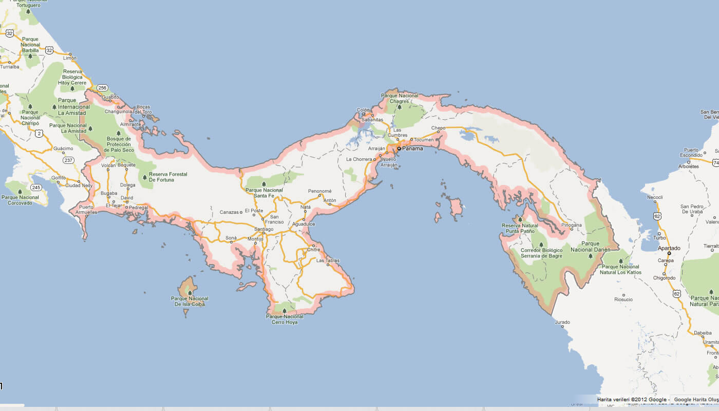 Google karte von Panama